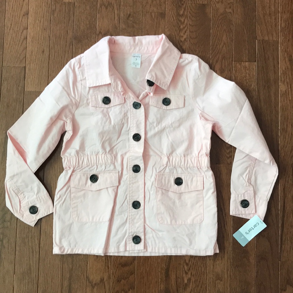 NWT Gorgeous Pink Button Up Jacket Size 7